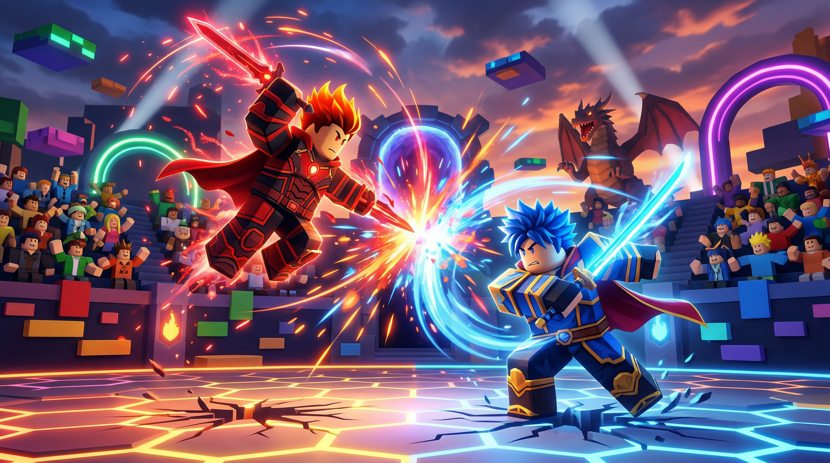 Roblox combat arena with action-focused gameplay